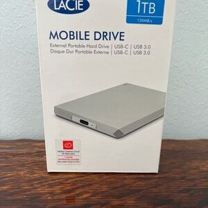 LaCie 1TB Mobile Drive - Silver, NIB